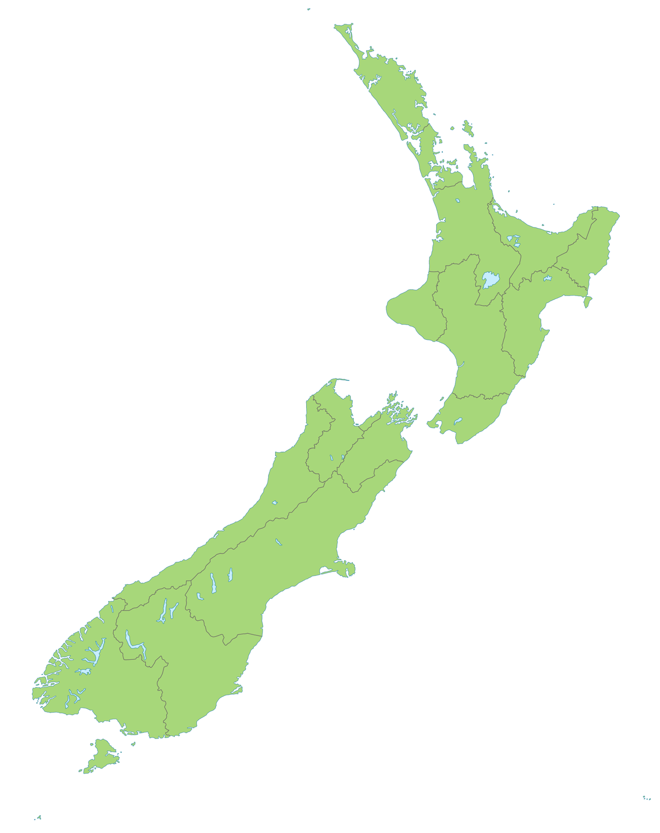 New Zealand map