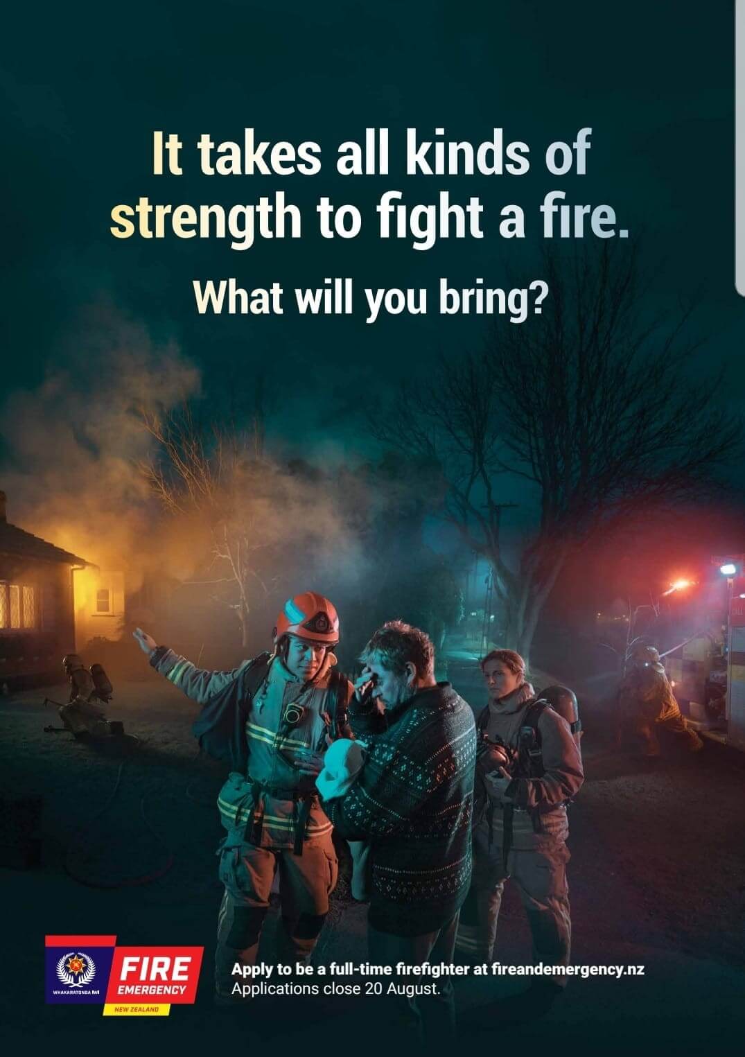 Apply to be a full-time firefighter at fireandemergency.nz