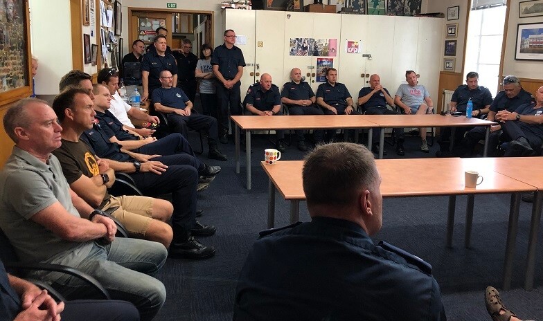 DAY TEN: Auckland City and Takapuna firefighters join the campaign trail