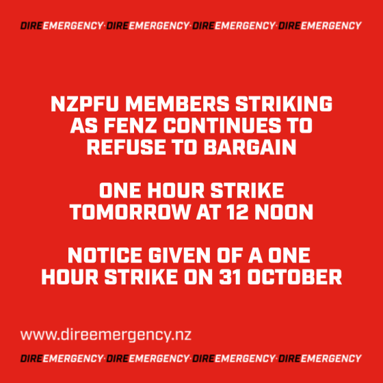 NZPFU MEMBERS STRIKING AS FENZ CONTINUES TO REFUSE TO BARGAIN