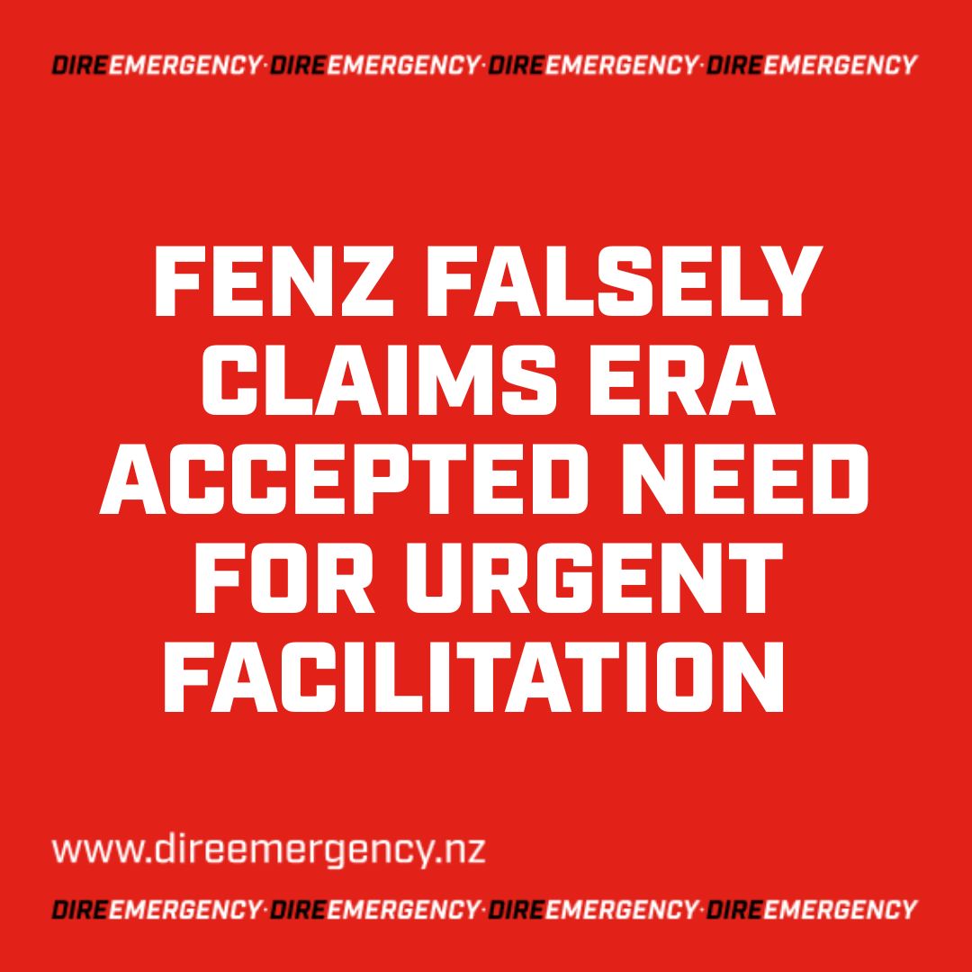 FENZ FALSELY CLAIMS ERA ACCEPTED NEED FOR URGENT FACILITATION