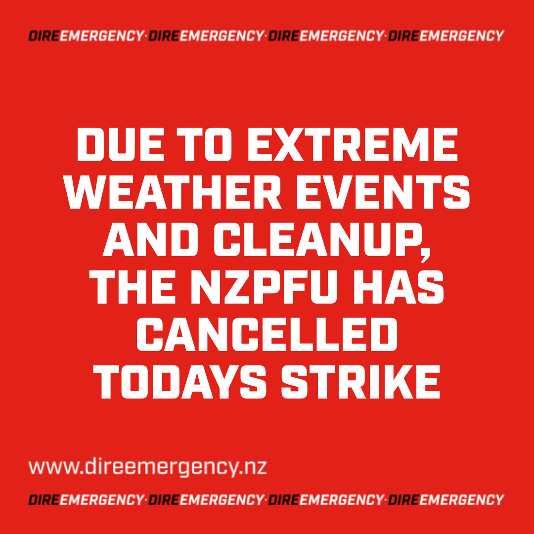 NZPFU CANCELS TODAYS STRIKE