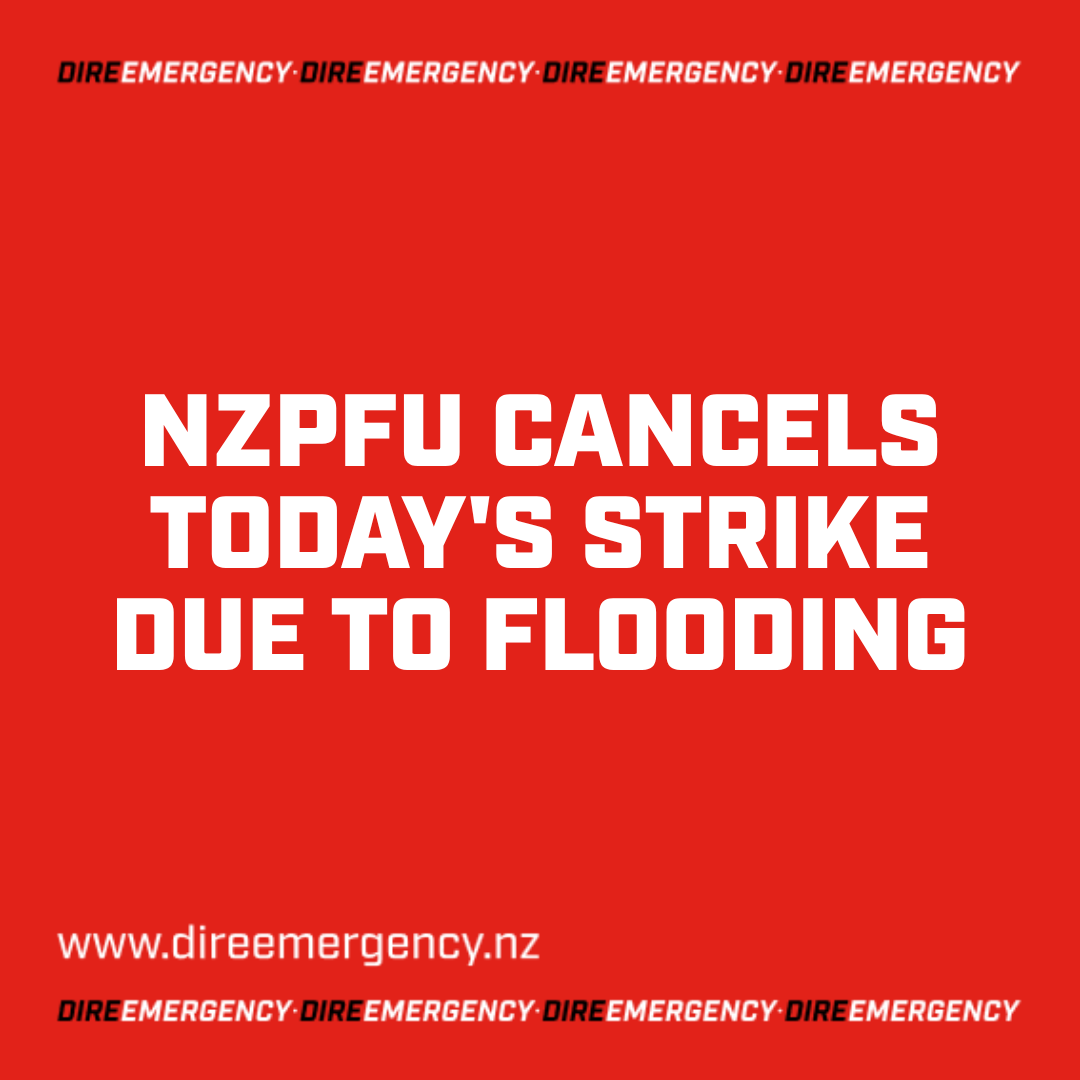 NZPFU cancels today's strike due to flooding