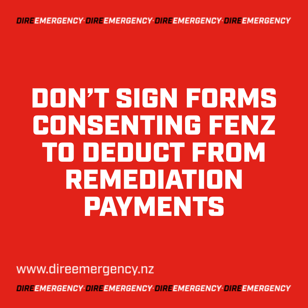 DON’T SIGN FORMS CONSENTING FENZ TO DEDUCT FROM REMEDIATION PAYMENTS