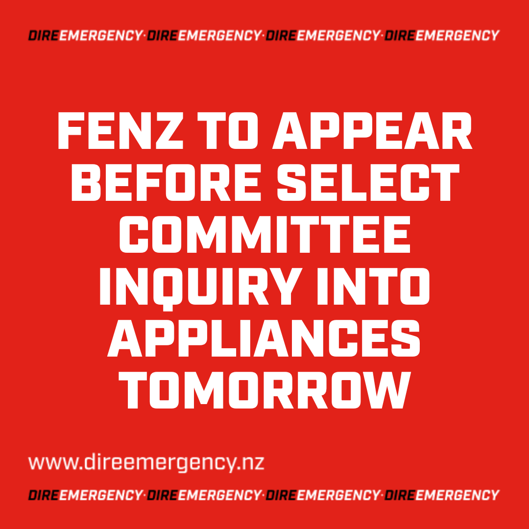 FENZ TO APPEAR BEFORE SELECT COMMITTEE INQUIRY INTO APPLIANCES TOMORROW