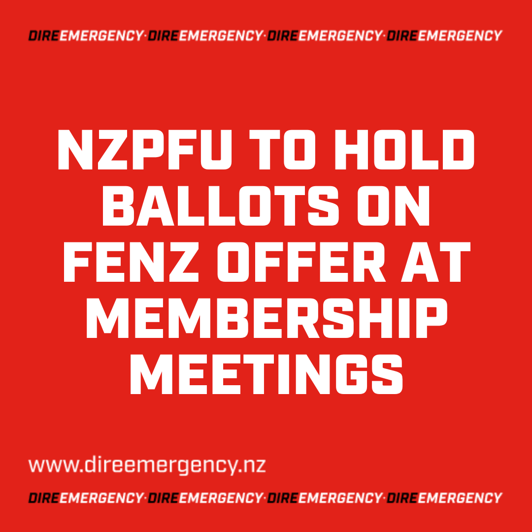 NZPFU TO HOLD BALLOTS ON FENZ OFFER AT MEMBERSHIP MEETINGS